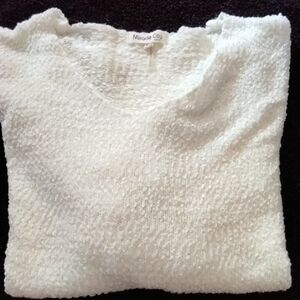 Miracle City Women's Cream V-Neck Sweater